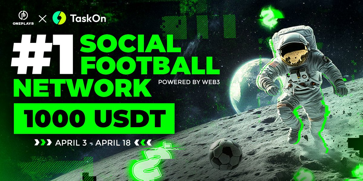 TaskOnCampaigns's tweet photo. Join the Oneplayr @oneplayr_App  Campaign on TaskOn now!  

⏰Duration: Live now until Apr.19

🎁Rewards: 1000USDT  Don’t miss this chance! 

📷👉https://t.co/z4ToqNbhq8 https://t.co/jnisaY9BW7