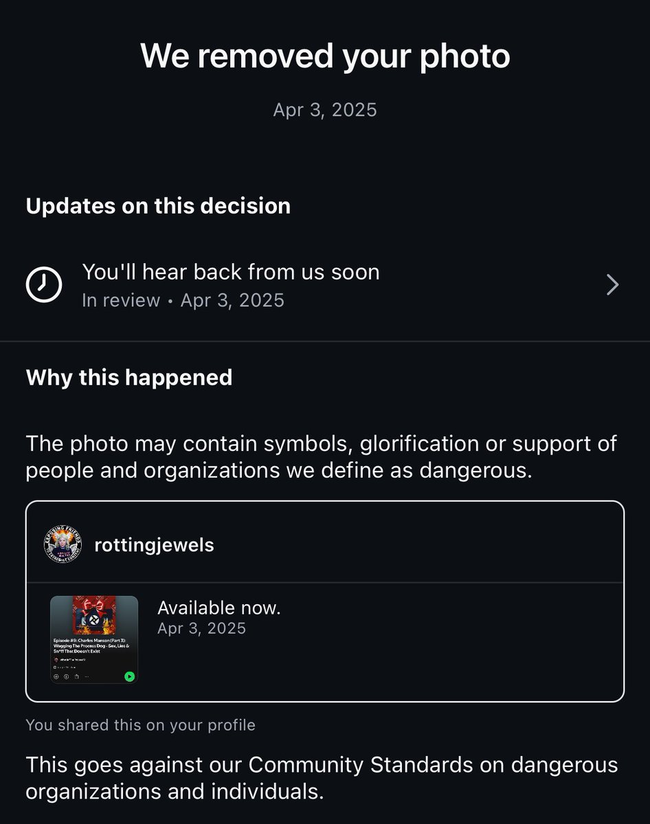 If snuff “isn’t real” then how is the title of my show “dangerous”?