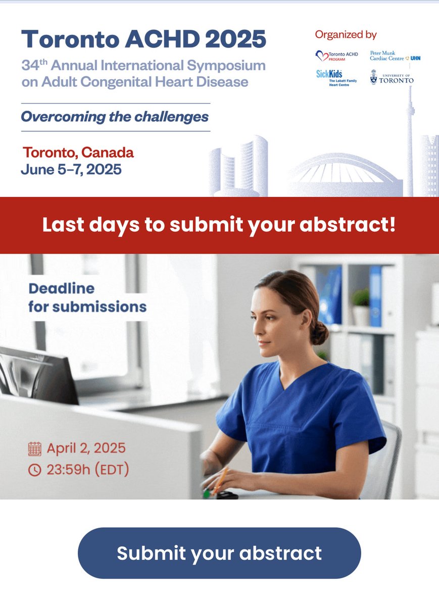 Rafa Alonso (@ralogon) on Twitter photo It’s not yet too late to send your abstracts. You have few more hours! We are looking forward to receiving your research! <a href="/TorontoACHD/">Toronto ACHD Program</a> <a href="/BcoCongresos/">Bco Congresos</a> It’s not yet too late to send your abstracts. You have few more hours! We are looking forward to receiving your research! <a href="/TorontoACHD/">Toronto ACHD Program</a> <a href="/BcoCongresos/">Bco Congresos</a>