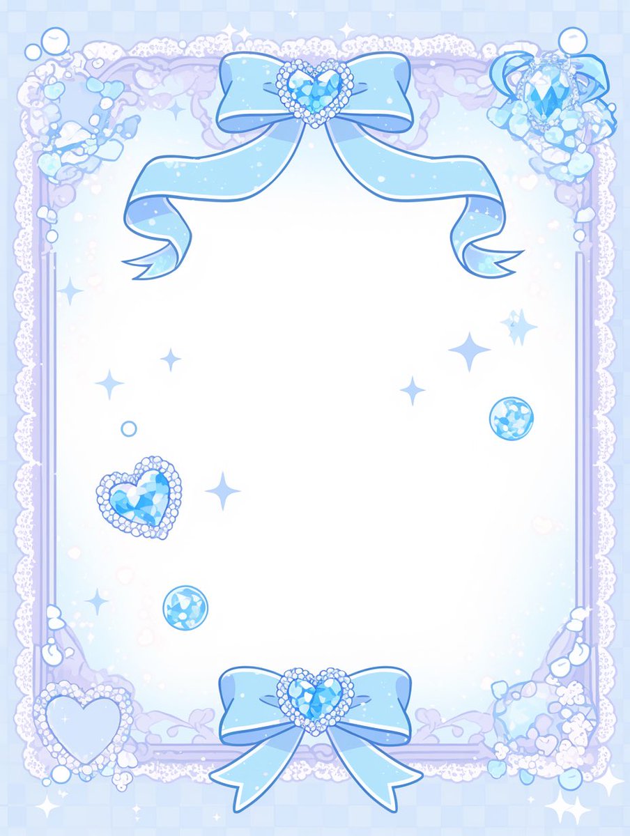 ( ϶'ᗜ')϶＜ハートジュエリー💎

ハートの宝石やリボン、レースなどをあしらったフレーム背景です🫧
淡い水色や紫色でキラキラ可愛く、何にでも使いやすいです☺️

🆗加工、商用利用
🆖自作発言、再配布
#あまりのフリー素材 #AI
#IRIAM素材 #配信素材 #Vtuber素材