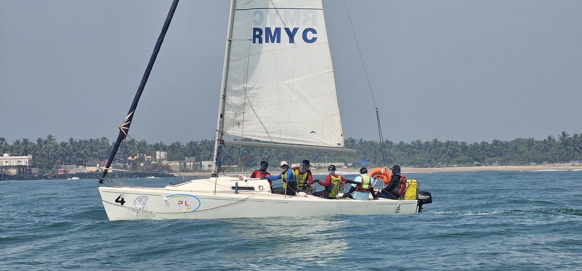 HQ_DG_NCC's tweet photo. The Offshore Sailing Expedition with NCC Cadets from Chennai to Nagapattinam, in association with 'Royal Madras Yatch Club' (RMYC) completed the Leg III and reached Nagapattinam PM 02 Apr 25. The return Legs would commence from Nagapattinam AM 04 Apr 25. 
#NCCSailingExpedition
@rajnathsingh @SethSanjayMP @adgpi @indiannavy @IAF_MCC