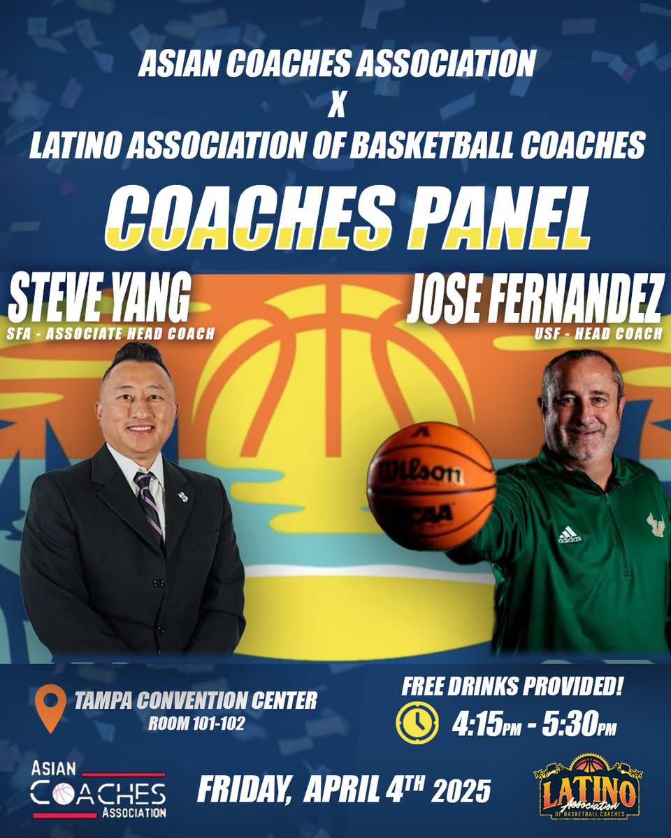 Latino Association of Basketball Coaches (@labcbasketball) on Twitter photo Join the <a href="/LABCBasketball/">Latino Association of Basketball Coaches</a> & the <a href="/AsianCoaches/">Asian Coaches Association</a> as we hold a Coaches Panel featuring <a href="/Coach_Yang/">Steve Yang</a> & <a href="/CoachJFernandez/">Jose Fernandez</a> Join the <a href="/LABCBasketball/">Latino Association of Basketball Coaches</a> & the <a href="/AsianCoaches/">Asian Coaches Association</a> as we hold a Coaches Panel featuring <a href="/Coach_Yang/">Steve Yang</a> & <a href="/CoachJFernandez/">Jose Fernandez</a>