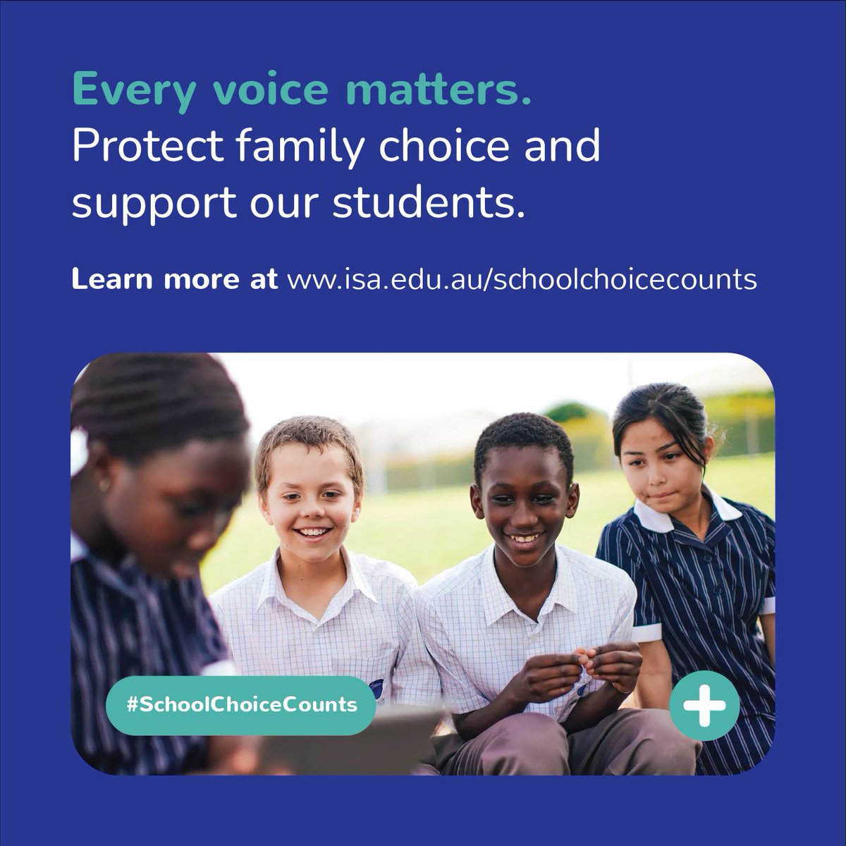 At ISA, we believe that stable funding for families is essential to protect their choice in education. In these tough economic times, Australian families shouldn't have to worry about sudden school fee hikes due to unpredictable government funding. Stable funding helps