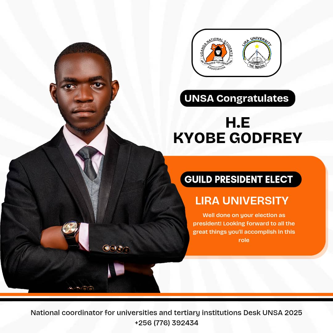 congratulations to <a href="/LIRA_UNIVERSITY/">liraUniversity</a>  10th Guild president H.E <a href="/godfrey_ky96238/">Napoleon Bonaparte</a> colleges  colleges Kyobe has come✔👊👊
