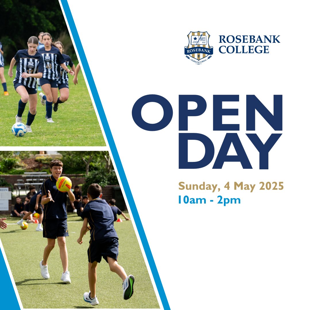 Our Open Day on Sunday, 4 May is the perfect opportunity to explore the diverse opportunities available at Rosebank.

From debating to dance, swimming to solar cars, every child has the opportunity to shine beyond the classroom.

Register today: rosebank.nsw.edu.au/openday