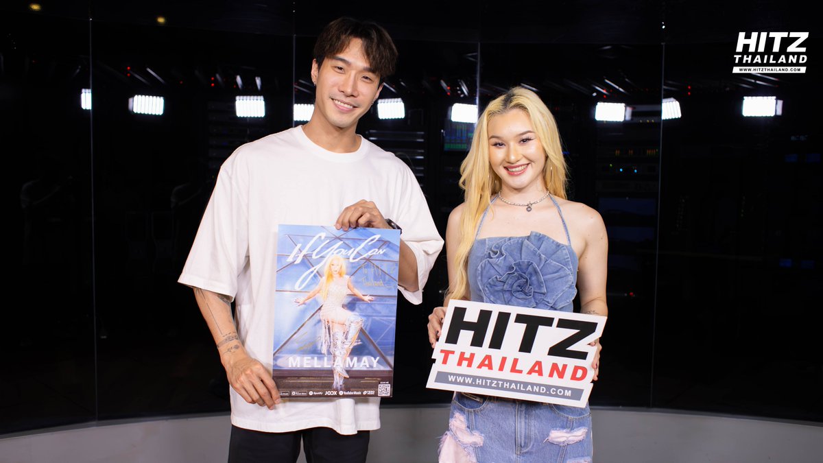 HITZThailand's tweet photo. MellaMay 🪩✨ แอบแวะมา 'Hello HITZ' กับ DJ JOB และชาวฮิตซ์ พร้อมแนะนำซิงเกิลใหม่สุดแซ่บตามประสาตัวแม่ 🔥 "If You Can"
#HelloHITZ #HITZThailand #AllTheHits #DJJOB
#MellaMay #IfYouCan #TeroMusic #GirlPower #Kidst
@teromusicth https://t.co/pLORbCAtk2