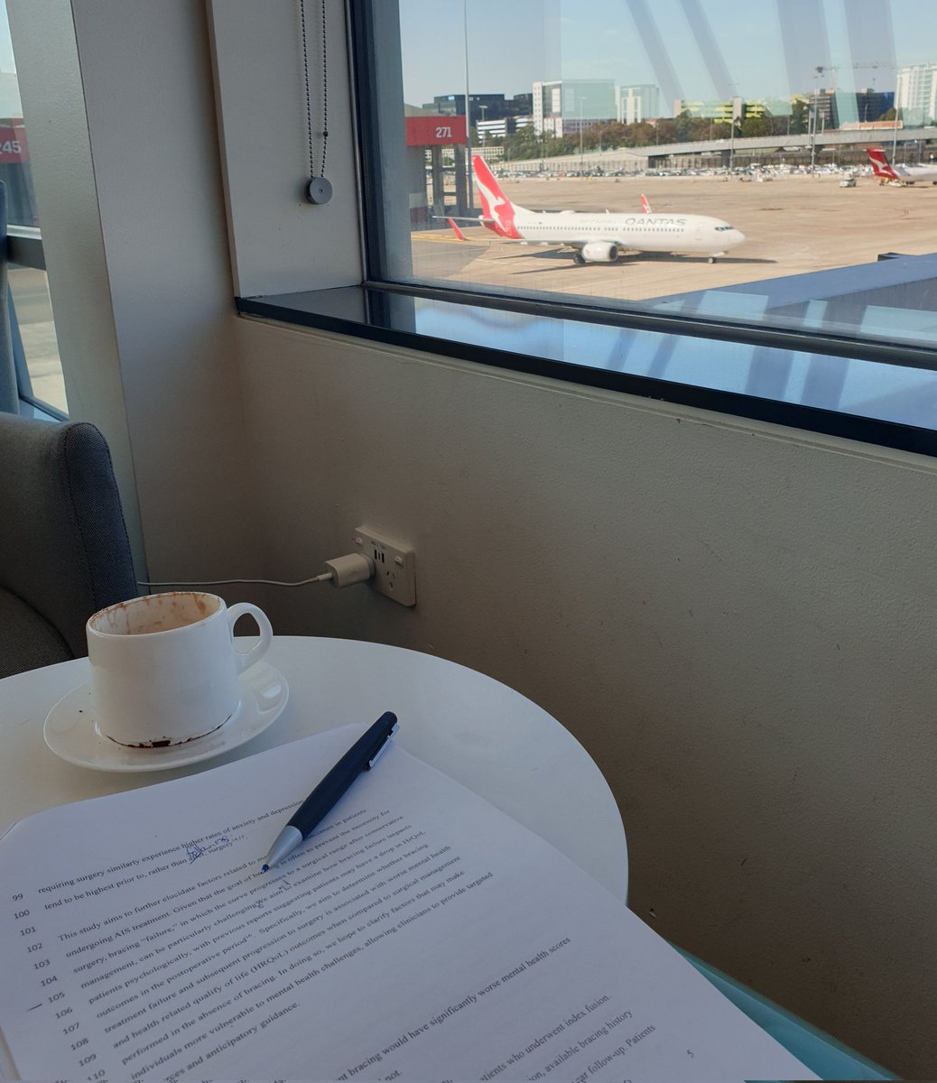 PhysioLarry's tweet photo. Travelling to Perth for AUS spine society meeting. Relishing the solitude on flight to review SOSORT 2025 manuscripts. https://t.co/2dLXqMhCrk