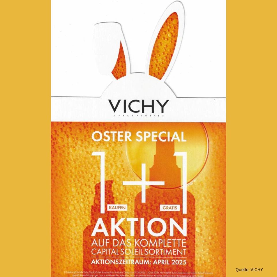 Beim Kauf eines #VICHY Sonnenschutzprodukts aus dem kompletten #CAPITAL #SOLEIL Sortiment erhalten Sie ein Produkt #gratis dazu. Dieses #Angebot gilt in der #AVIE #DeverPark #Apotheke in #Papenburg bis zum 30.04.2025.