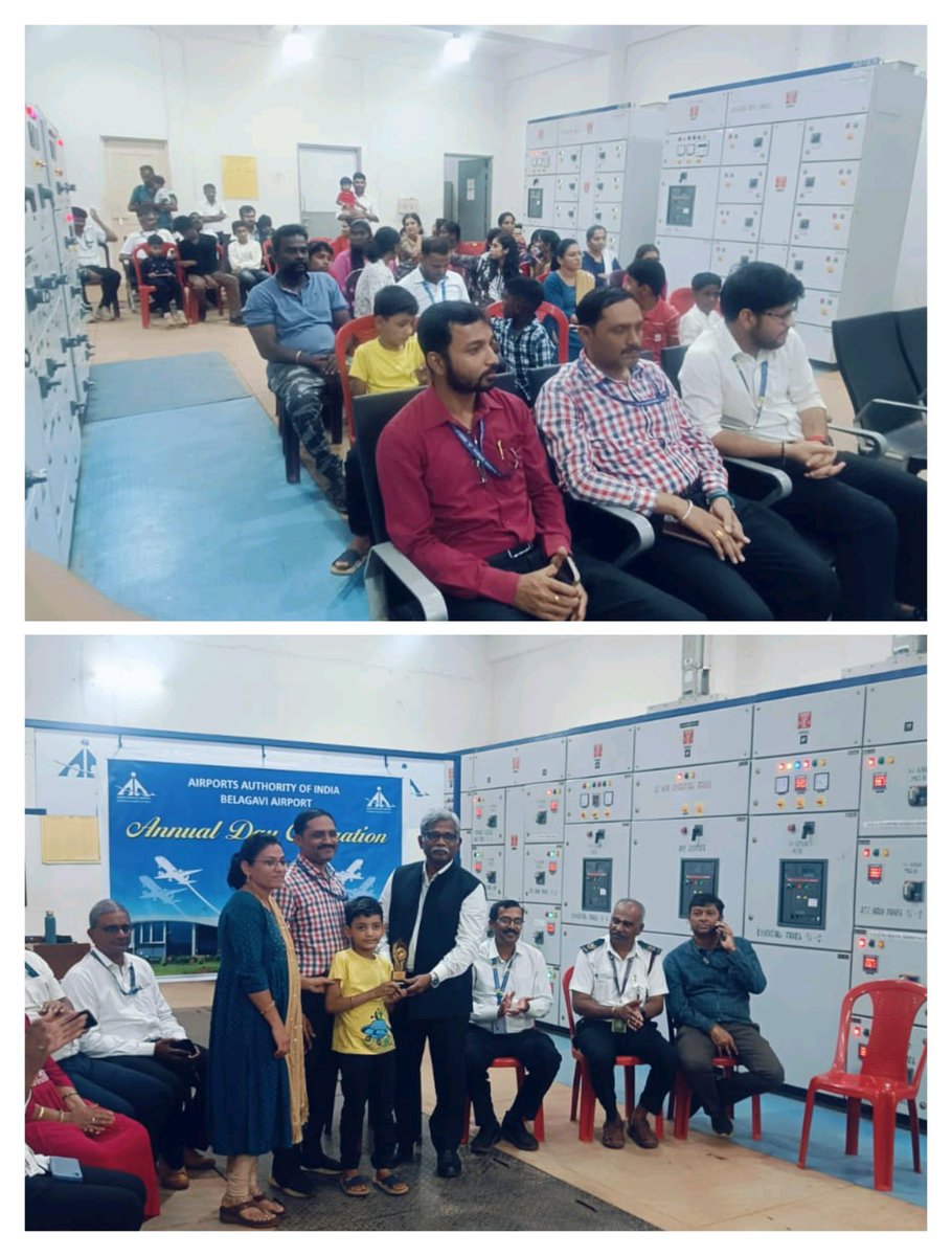 aaiblgairport's tweet photo. #BelagaviAirport celebrated AAI's 30th Annual Day with prize distribution ceremony for sports events conducted for children and family of AAI employees! Huge congratulations to all our young champions &amp; participants! #AAISports #30YearsOfExcellence https://t.co/BWJVCBvoM1