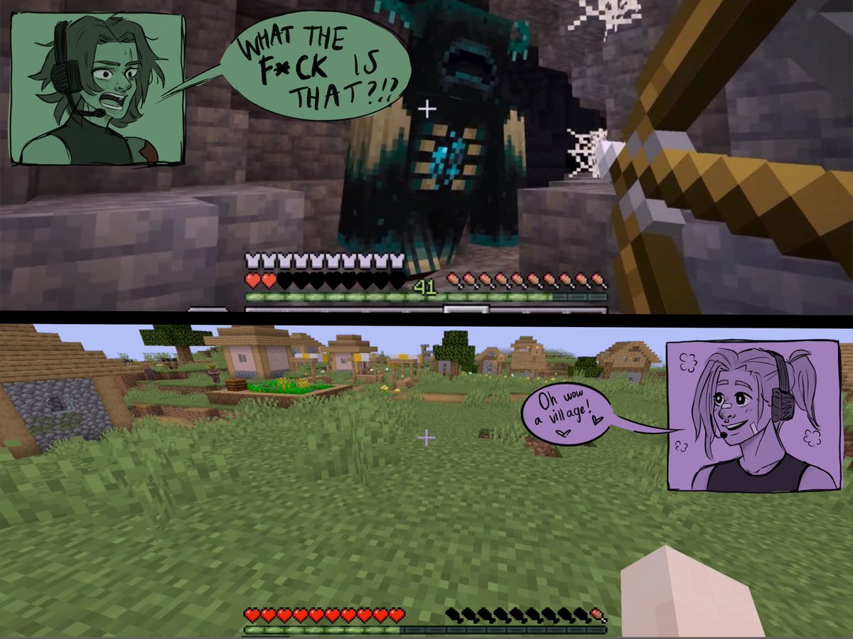 ramchberry's tweet photo. so anyways, clint and bucky as minecraft streamers 🦾🏹
#clintbarton #buckybarnes #marvelrivals #wintersoldier #hawkeye https://t.co/aKhjQrUkBL