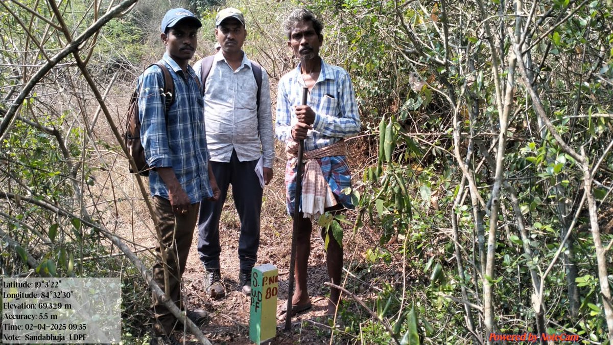 frospalli's tweet photo. Posting of DGPS Survey Pillair at Sandhabuja UDPF of Samantiapalli Range .@dfobhmpr https://t.co/bYduyw88qU