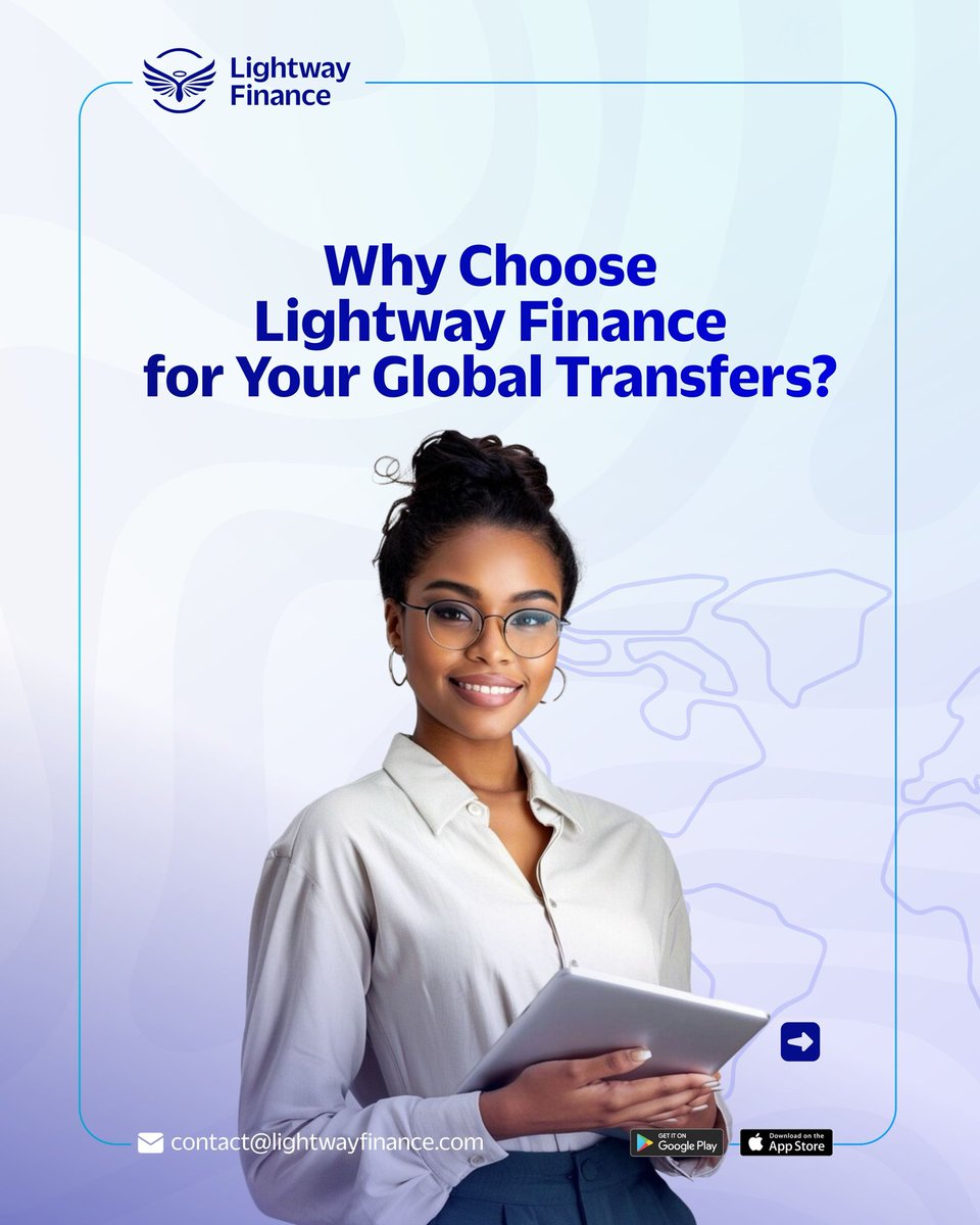 lightwayfinance's tweet photo. Family, friends, or business, light up your global transfers with Lightway Finance.
Enjoy competitive rates, transparent fees, and secure transactions every time.
#GlobalTransfers #LightwayFinance #FastRemittance #SecurePayments https://t.co/FH3XkOqf41