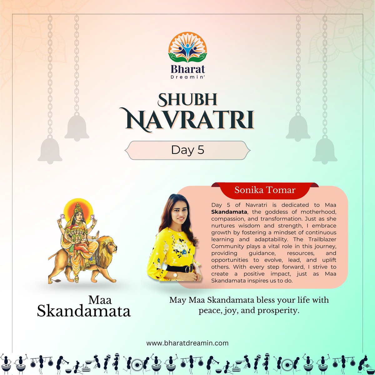 Bharat Dreamin (@bharatdreamin) on Twitter photo ๐บ Celebrating Navratri - Day 5 ๐บ
Today, we seek blessings from Maa Skandamata, the symbol of motherhood, compassion, and transformation. ๐ Thanks to <a href="/sonika_sfdc/">Sonika Tomarโ</a> for sharing her inspiring journey & highlighting the Trailblazer Communityโs role in growth. ๐ซ
#BharatDreamin ๐บ Celebrating Navratri - Day 5 ๐บ
Today, we seek blessings from Maa Skandamata, the symbol of motherhood, compassion, and transformation. ๐ Thanks to <a href="/sonika_sfdc/">Sonika Tomarโ</a> for sharing her inspiring journey & highlighting the Trailblazer Communityโs role in growth. ๐ซ
#BharatDreamin