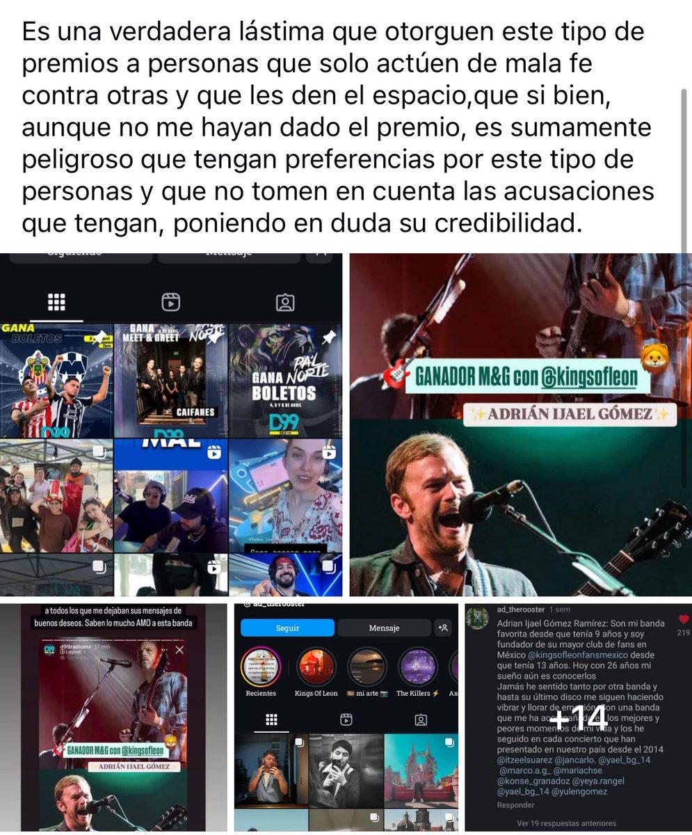 SparkfIy's tweet image. Hace unos días una amiga muy querida me pidió ayuda con unos likes para conocer a su banda favorita, poco después me contó que unos chicos del club de fans de Kings of Lions Mexico la estaban ofendiendo en su grupo de whats al grado de casi violentarla si la veían
