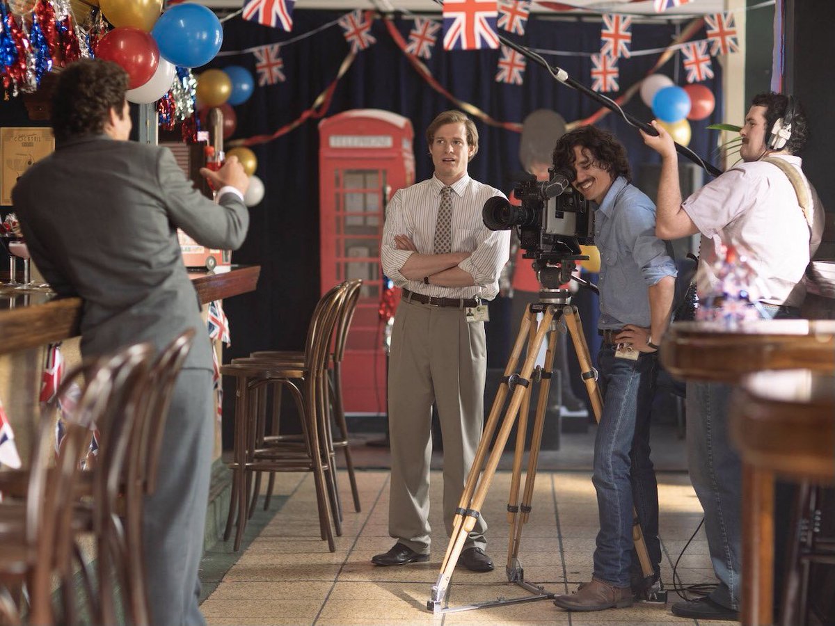 newsatsix1986's tweet photo. The excitement of seeing The Lincoln in Carlton in person was crazy!

Here’s a unit still of #SamReid, #ChaiHansen, #JacksonTozer and #StephenPeacocke inserted into the actual spot it was taken.

I could feel #TheNewsreader history surrounding me! ❤️🌟

#TheNewsreaderOnLocation https://t.co/MO9fP9zSX4