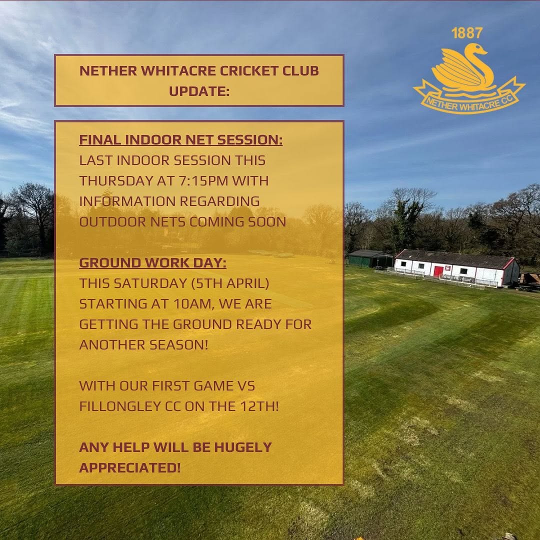 Nether Whitacre CC (@nwhitacrecc) on Twitter photo Last indoor net session this evening. Ground day at the club Saturday and 1st friendlies start on the 12th!!! Time to send in availabilities Last indoor net session this evening. Ground day at the club Saturday and 1st friendlies start on the 12th!!! Time to send in availabilities