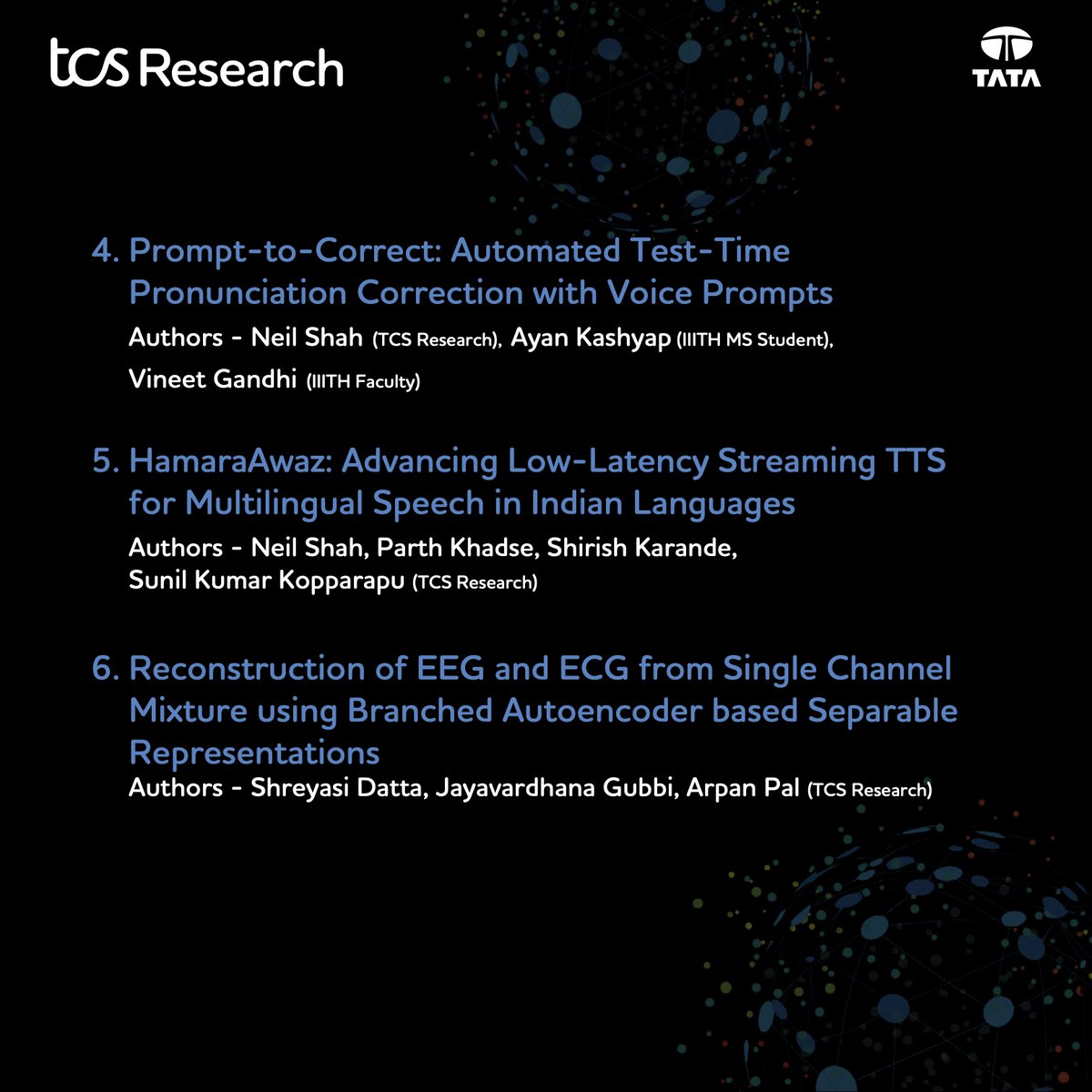 TCSResearch's tweet image. We are pleased to share that TCS Research is a Bronze Sponsor of the @ieeeICASSP  where TCS Research contributes significantly by delivering tutorial and presenting research papers.
Register here- bit.ly/4jk8hLp
#Research #SignalProcessing #ICASSP