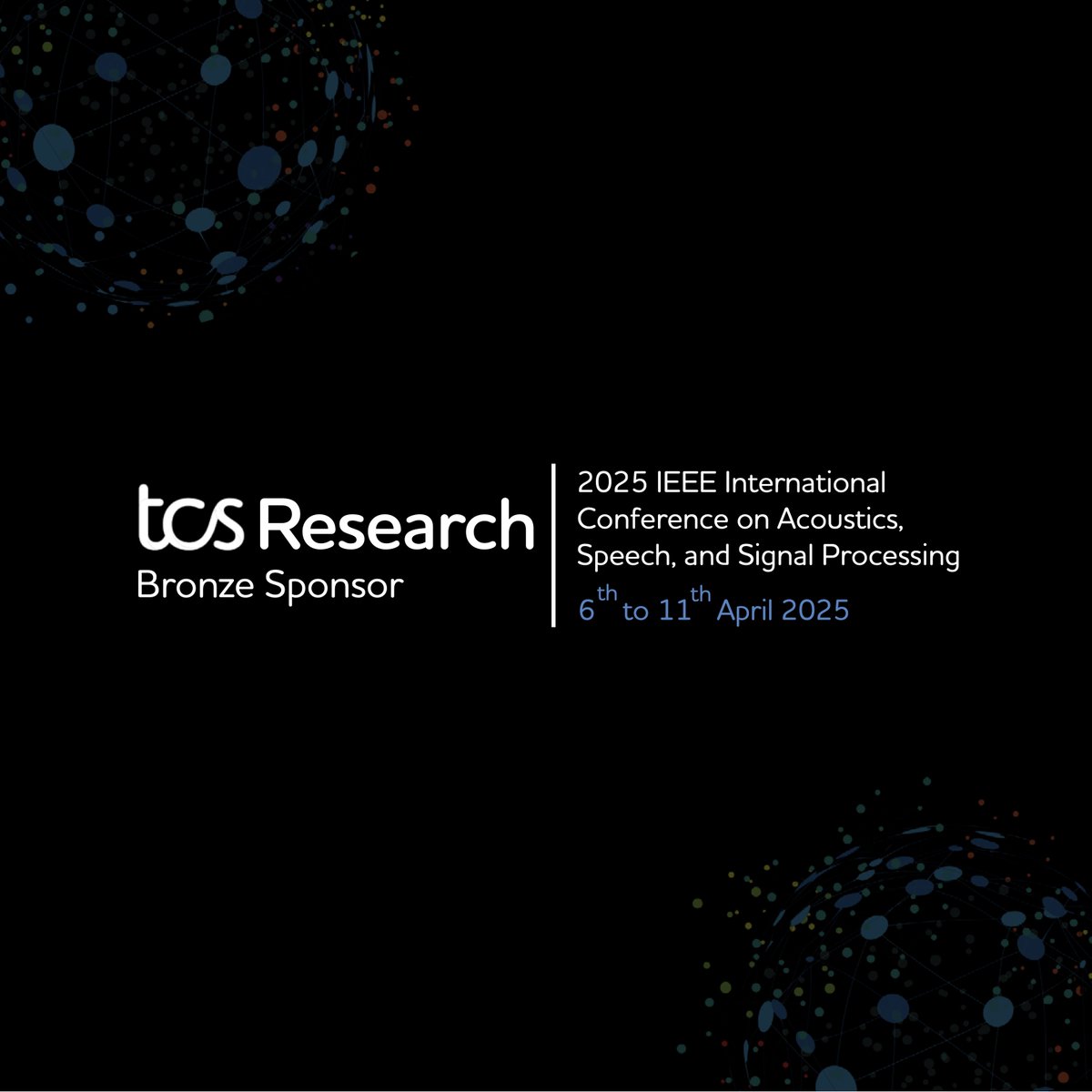 TCSResearch's tweet image. We are pleased to share that TCS Research is a Bronze Sponsor of the @ieeeICASSP  where TCS Research contributes significantly by delivering tutorial and presenting research papers.
Register here- bit.ly/4jk8hLp
#Research #SignalProcessing #ICASSP