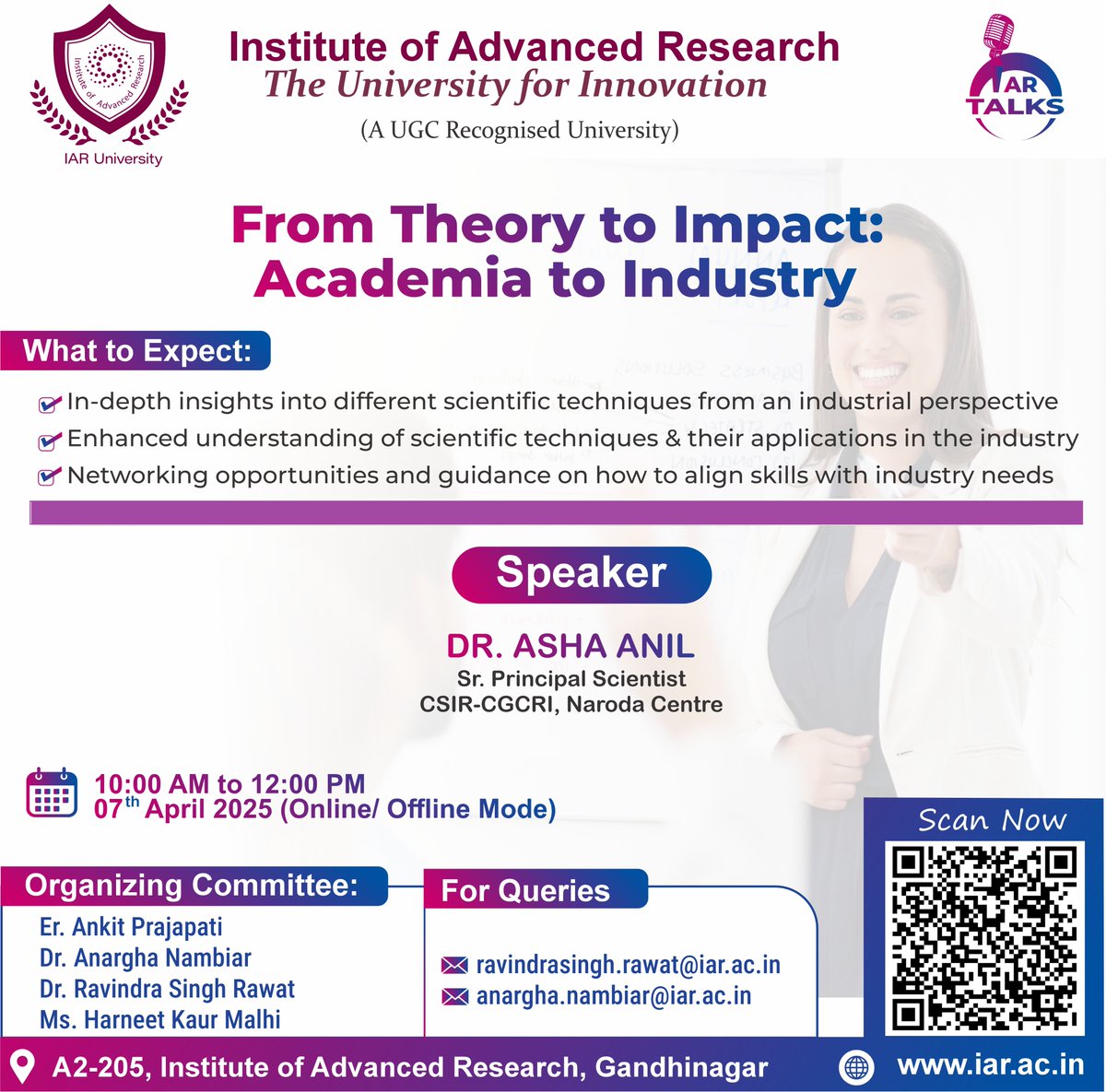 iaruniversity's tweet photo. " Academia to Industry Workshop! 
Students &amp; pros gained biotech insights from Dr. Asha Anil —trends, skills, &amp; career tips to bridge the gap. Interactive sessions + networking = a competitive edge! 
More to come! 
#BiotechCareers #STEMSkills #IndustryReady https://t.co/5fOsj7AZ7y