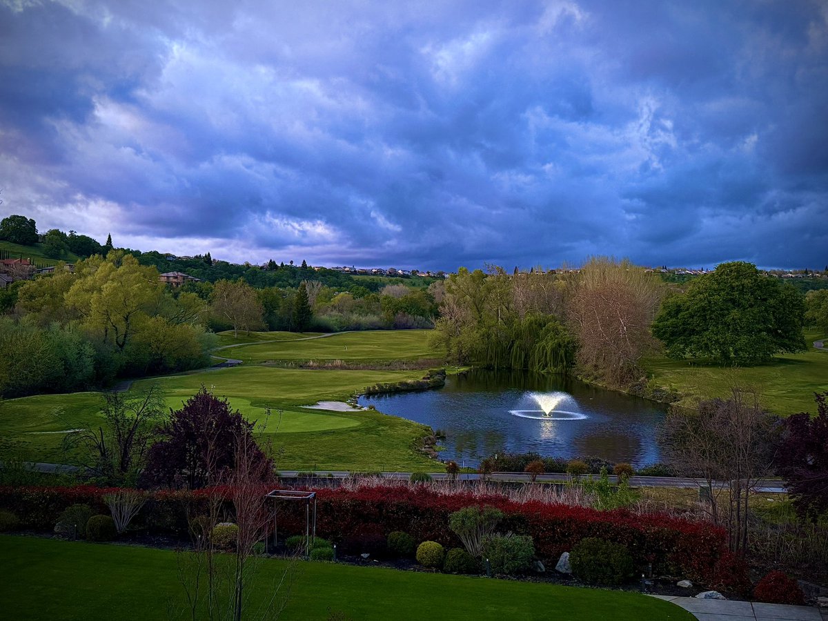danielrobison's tweet image. My home course @WhitneyOaks last evening after the storms blew through.