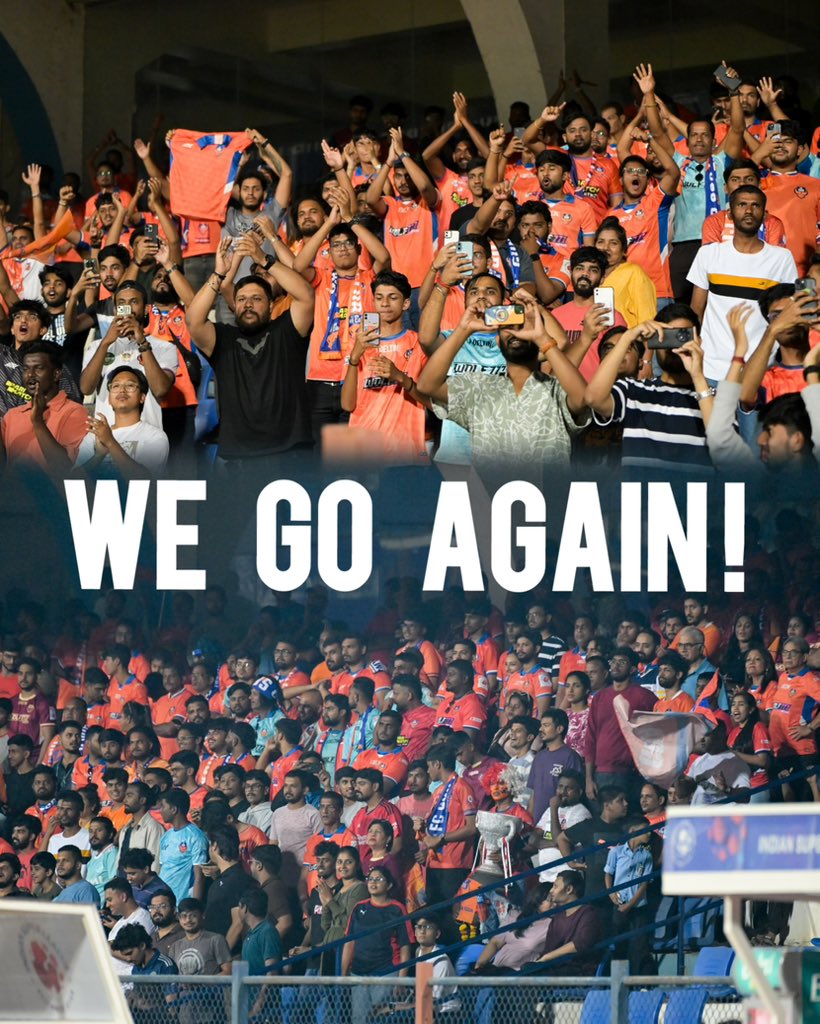 They thought silence would follow. But all they heard was GOA. 🔥

Through every challenge, every setback, and every battle - our fans stood tall, voices echoing through Bengaluru. Thank You to all our travelling fans for powering us through those 90 minutes 👏🏻

Now, it’s our