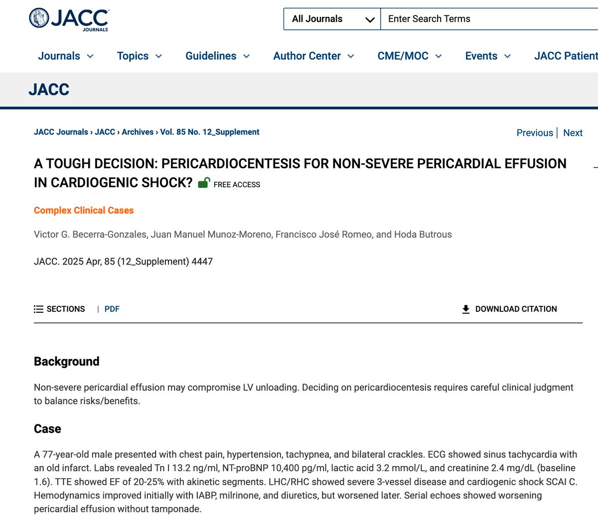 Juan Manuel Muñoz-Moreno, MD, FACC (@juanma_munoz29) on Twitter photo Beyond thrilled to share our three abstracts presented at the American College of Cardiology Congress #ACC25! It was an honor to work with an outstanding team! <a href="/ACCinTouch/">American College of Cardiology</a> <a href="/AAPPHealth/">American Association of Peruvian Physicians (AAPP)</a> Beyond thrilled to share our three abstracts presented at the American College of Cardiology Congress #ACC25! It was an honor to work with an outstanding team! <a href="/ACCinTouch/">American College of Cardiology</a> <a href="/AAPPHealth/">American Association of Peruvian Physicians (AAPP)</a>