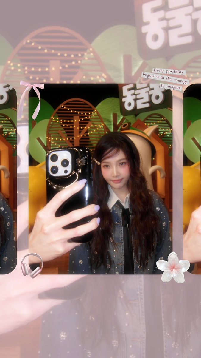 𝅄  ׁ ˳🫧  .   이번 주에는 짙은 파란색과 검은색을 선택했어요. 차분하면서도 강한 느낌의 색. MC로서의 여정처럼—성장하고, 배우고, 모든 경험을 받아들이는 것처럼. 그리고 물론, 제 작은 머리핀은 항상 거기에 있어요. 이야기를 완성하는 작지만 의미 있는 디테일이죠.    ִ ۫ ⁎ 🏐 ꒱