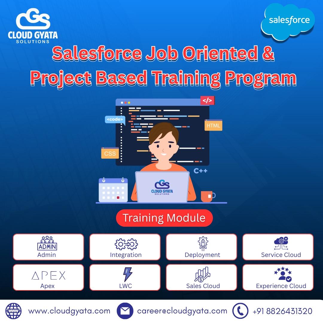 cloudgyata's tweet image. 🚀 Unlock your Salesforce career with Cloud Gyata Solutions! 🌟 Get job-oriented, project-based training, hands-on experience, and real-world skills to stand out. 💼 Ready to succeed? #Salesforce #CareerGrowth.