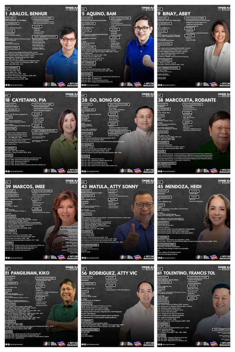 quinnxein000's tweet photo. I don't OWE you an explanation. But these are my 12 Senators!!!
@SenImeeMarcos @kikopangilinan #RodanteMarcoleta #AttyVicRodriguez #Eleksyon2025 #Magic12 https://t.co/LjHmqCP7io