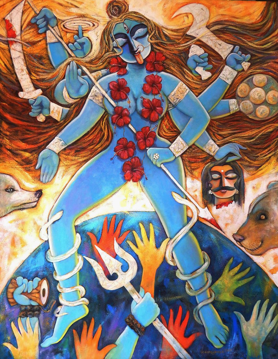 Indianartideas's tweet photo. A powerful depiction of Kaalika—the fierce protector and Mother of the Universe, destroying evil while embracing divine creation.
#Shakti #Art #Artist #Colors #CanvasPainting #PaintingForSale #HandPainting #ContemporaryArt #AbstractArts #ModernArts #AcrylicArts #FigurativeArts https://t.co/hVl1QbuDuJ