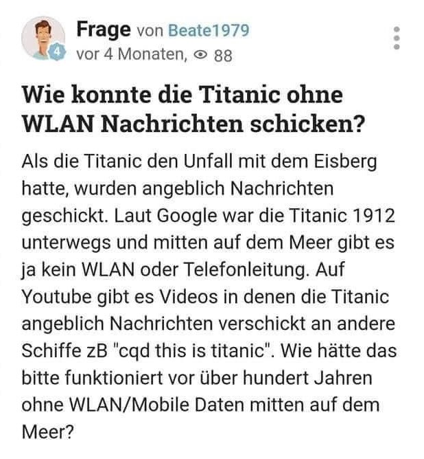 Ich gebe die Frage einmal an euch weiter: