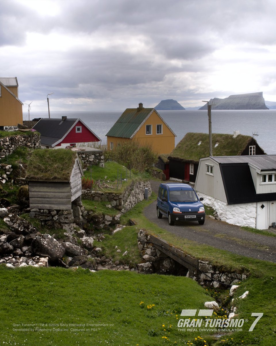 thegranturismo's tweet image. Snow-capped mountain views from Tórshavn, Atlantic horizons from Vágar, Eysturoy's rocky paths, &amp;amp; Sandoy's painted coastal houses.
 
-Update 1.57 Featured Scapes
‘The Faroe Islands’
 
#GT7 #GranTurismo
#scapes #faroeislands
