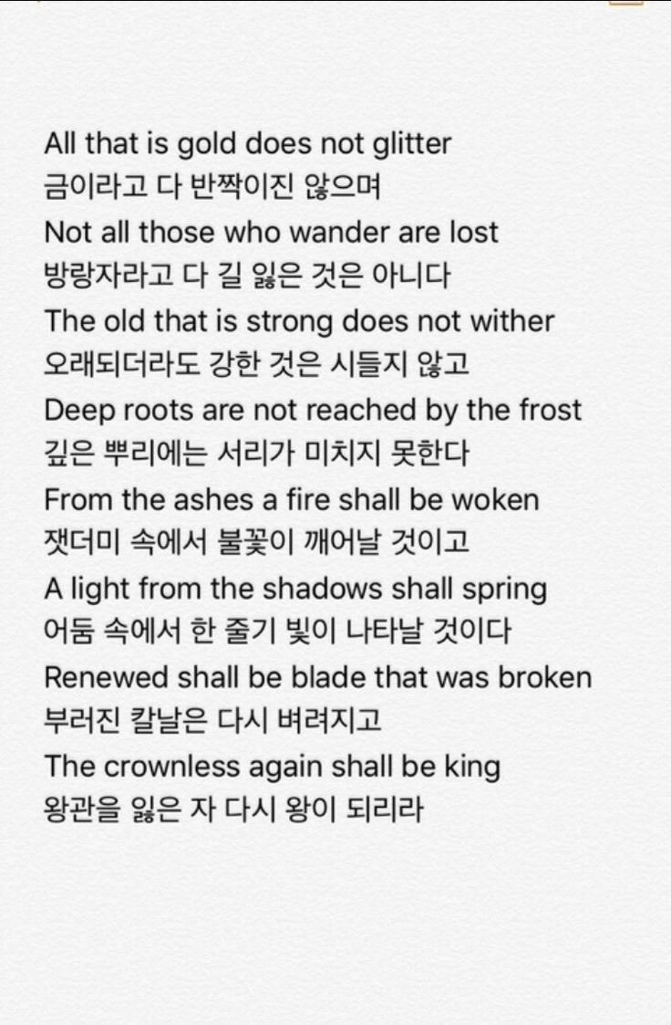 원문을 참 좋아함(반지의 제왕中)