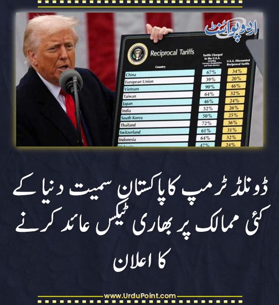 DailyUrduPoint's tweet image. خبر کی مزید تفصیل جانئیے
urdupoint.com/n/4380450

#Trump #TradeTariffs #Pakistan #USPolitics