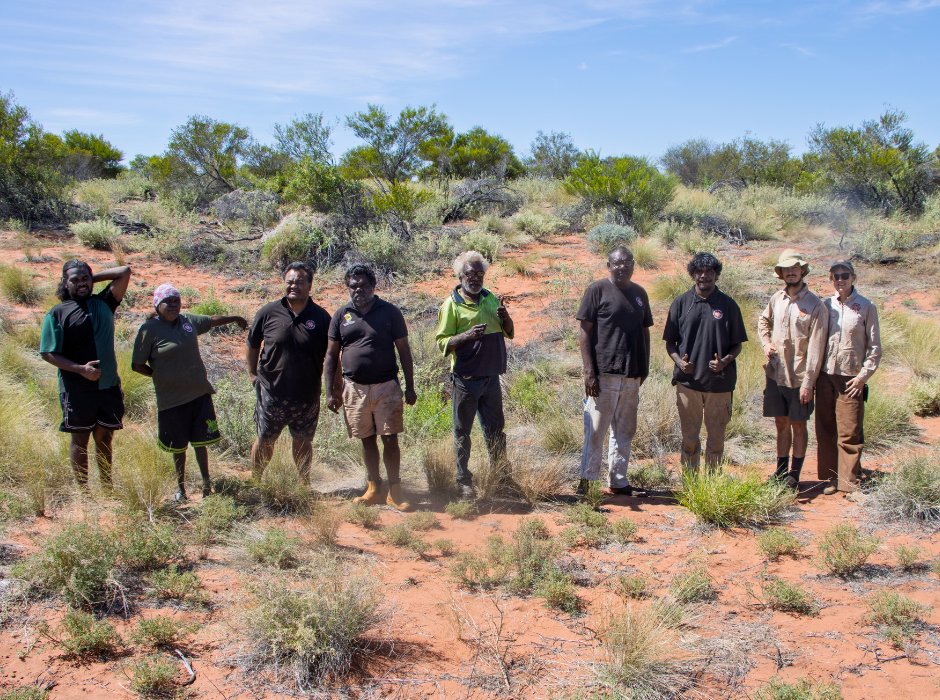 KJMartu's tweet photo. Near Warlawarla on the #CanningStockRoute, #KJMartuRangers from #Kunawarritji spent two nights #WorkingOnCountry to protect #ThreatenedSpecies. They installed cameras to monitor endangered #NorthernQuoll and a song meter in the hopes of catching the call of the #PrincessParrot. https://t.co/ON4XxkNFiW