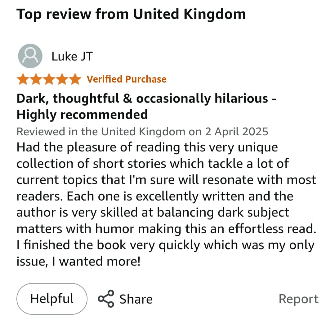 First review in for COLD TOMORROW! amazon.co.uk/dp/B0F26PYFL4