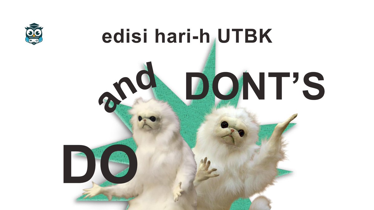 Do &amp; Dont's hari-H UTBK 

📌a thread