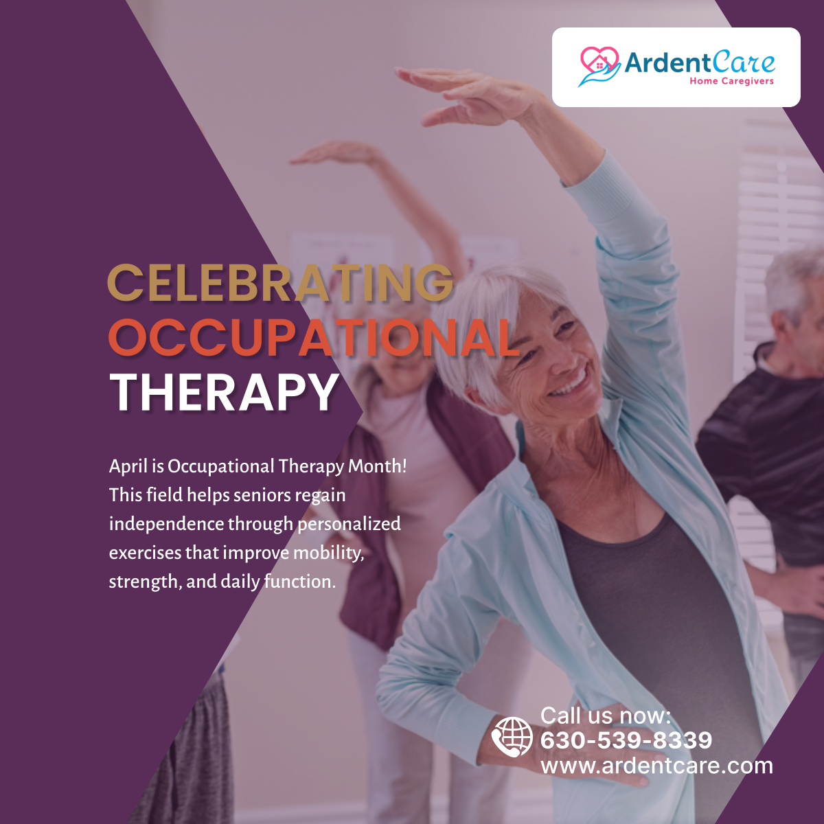ardent_care's tweet photo. Occupational therapy empowers seniors to live independently. This month, let’s celebrate its positive impact on senior well-being! 

#OccupationalTherapy #SeniorIndependence #HealthyAging https://t.co/tUdOuQGYmu