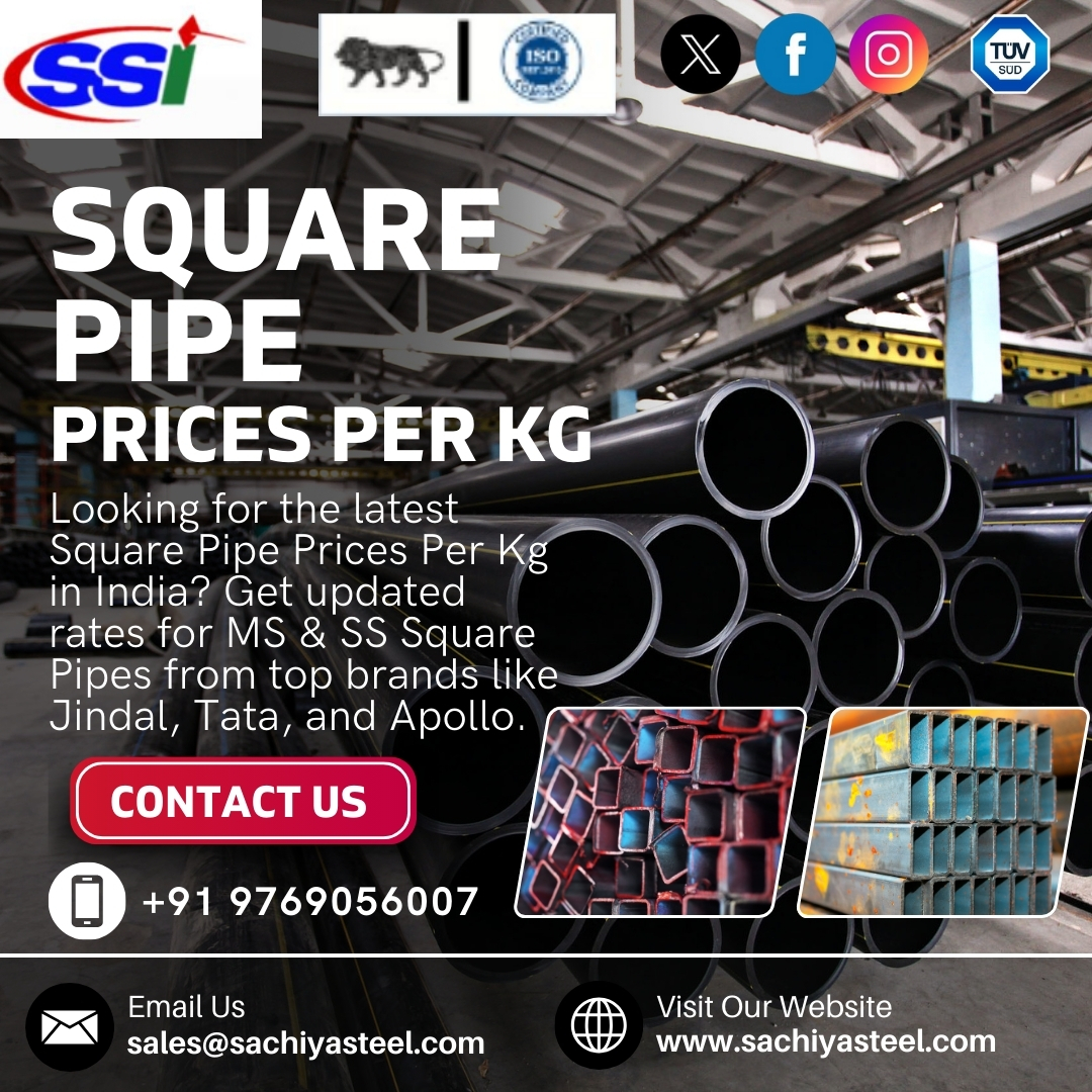 steeltube1's tweet image. Get updated rates for MS &amp;amp; SS Square Pipes from top brands like Jindal, Tata, and Apollo. 
Read More: steeltube.co.in/ss-square-pipe… 
#sssquarepipe #stainlesssteelpipe #sspipeprice #squarepipe #steeltube #MetalFabrication #steelindustry #pipesupplier #constructionmaterials