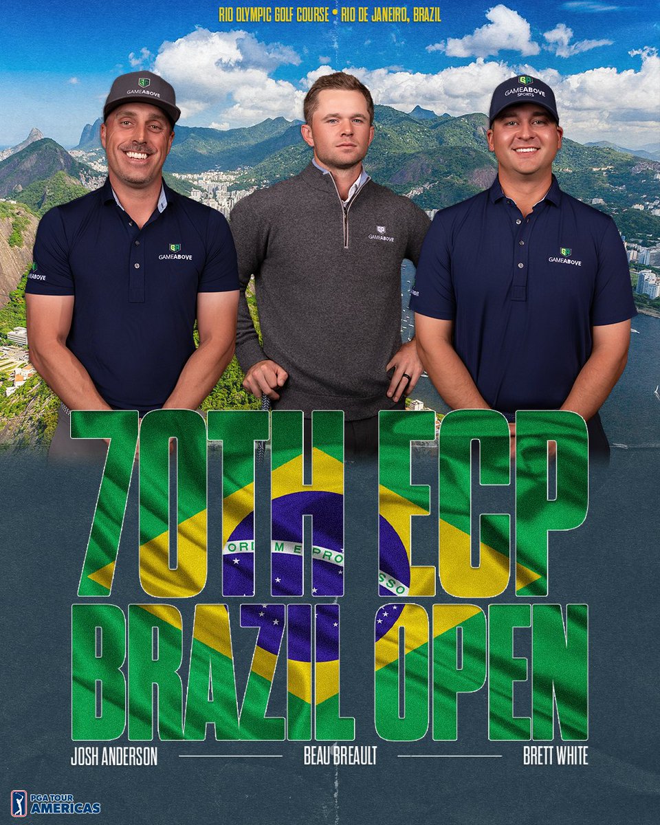 GameAbove Goes for Glory in Brazil! 🇧🇷

Three GameAbove pros are set to compete in the 70th ECP Brazil Open at the legendary <a href="/RioOGC/">Campo Olímpico de Golfe</a>! Beau Breault joins <a href="/bwhitey08/">Brett White</a> and <a href="/Josh2Anderson/">Josh Anderson</a> in a stacked international field of 138 players from 16 countries, battling for victory in Rio de