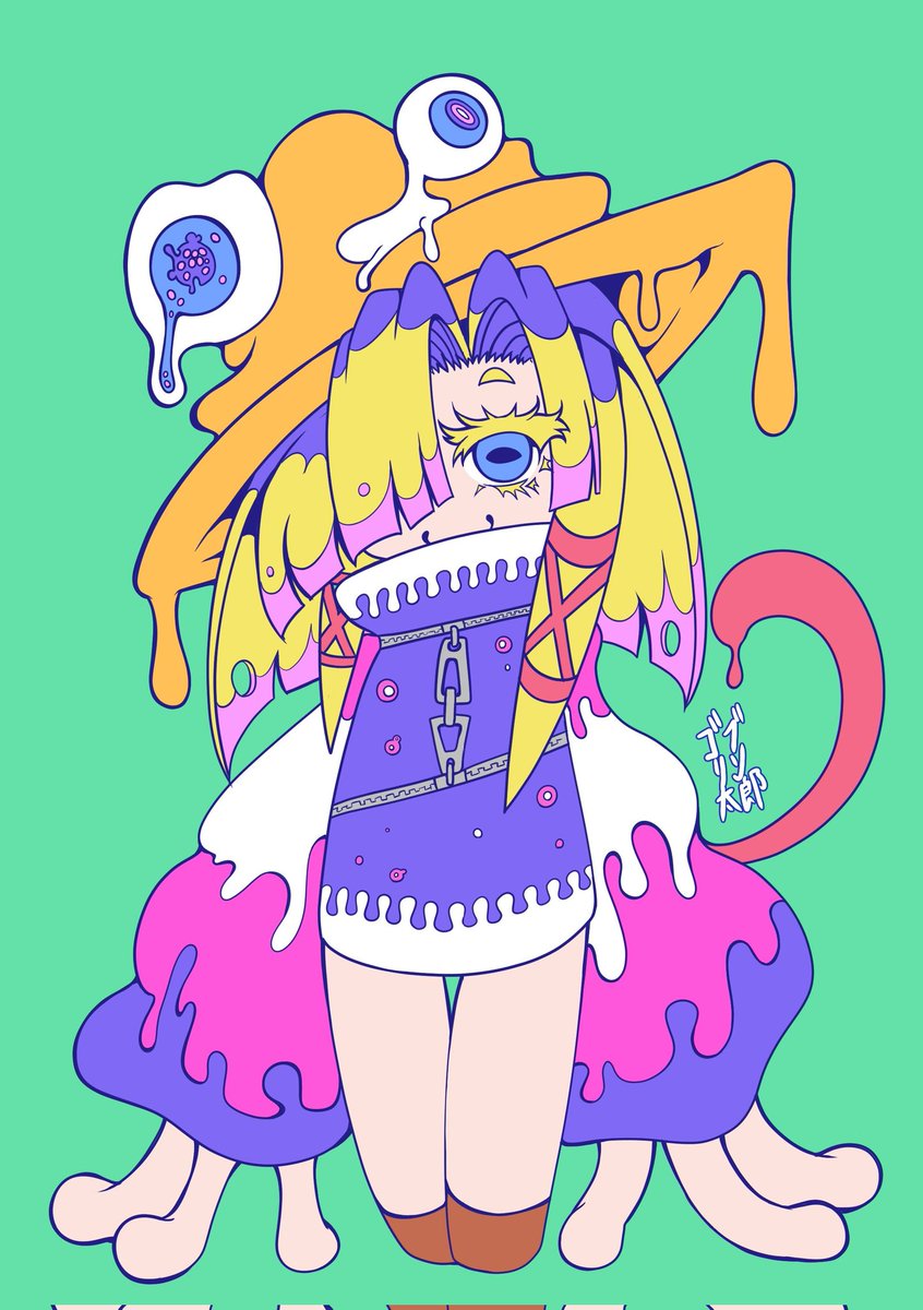 例大祭この諏訪子様使ってステッカーとか作りたさある。 