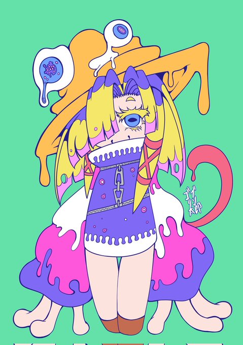 例大祭この諏訪子様使ってステッカーとか作りたさある。 