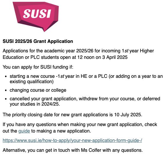 SUSI Information ℹ️