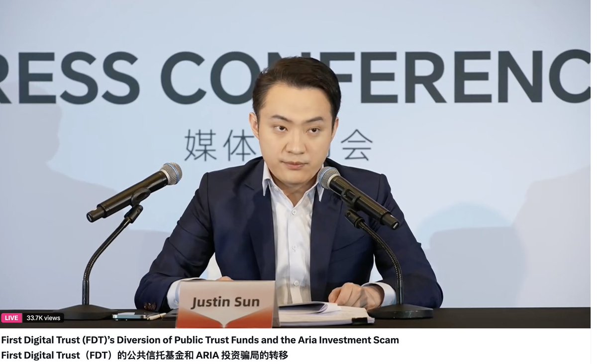 💬孙宇晨：5亿美元对我来说也不是很多，很高兴帮助TUSD和用户避开其潜在的风险孙宇晨@justinsuntron 在发布会中表示：“Techteryx  在资金被挪用后来找我，5 亿美元对我来说也不是很多，我也很高兴帮助$