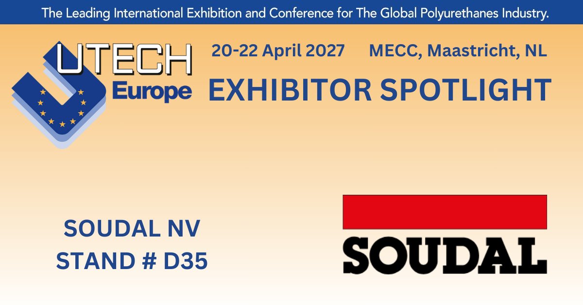 We are delighted to welcome Soudal as exhibitors at UTECH Europe 2027 at MECC, Maastricht, 20-22 April 2027.  The Soudal Group is the largest independent European manufacturer of sealants, adhesives and polyurethane foams. loom.ly/x07B1Jw #UTECHEurope