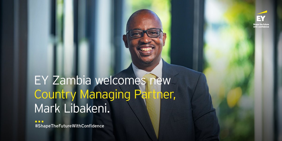 April 1, 2025 EY Africa is proud to announce the appointment of Mark Libakeni as the Country Managing Partner of Zambia effective April 1, 2025. Read the press release: go.ey.com/4j8pjf6
Get to know Mark: go.ey.com/42pDbw5
and follow him: go.ey.com/3YfzUNg