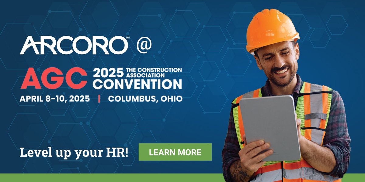 We can't wait for the 2025 AGC Annual Convention on April 8-10! Our experts are eager to connect and share how HR tech can help you efficiently manage your #construction workforce. We’re also proud sponsors of this premier event! 
#AGC #AGCCONV25