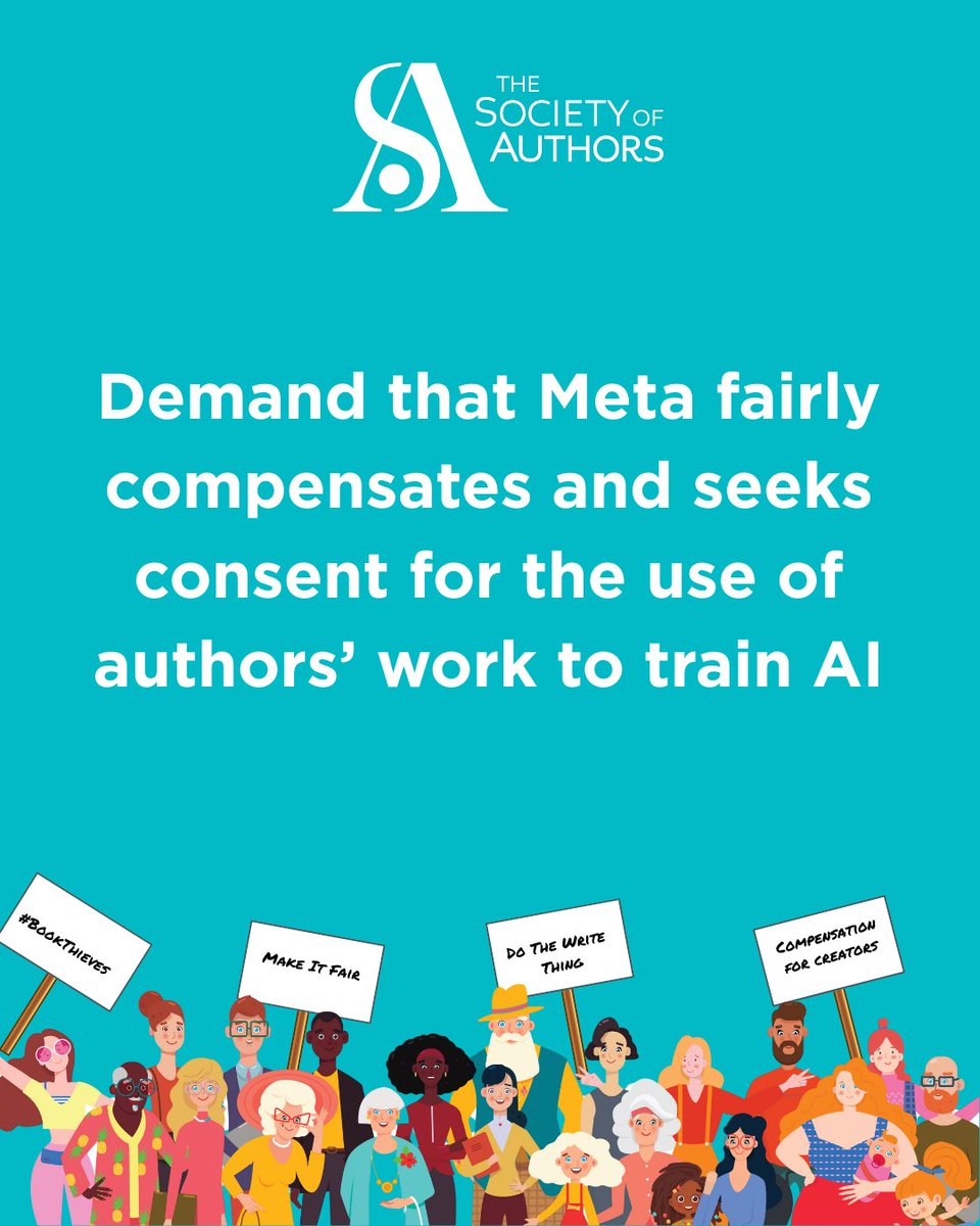 GMClarke21's tweet image. META has ripped off our work to train its AI - no requests for consent have been made to authors, no compensation has been given!
#MetaBookThieves
#DoTheWriteThing