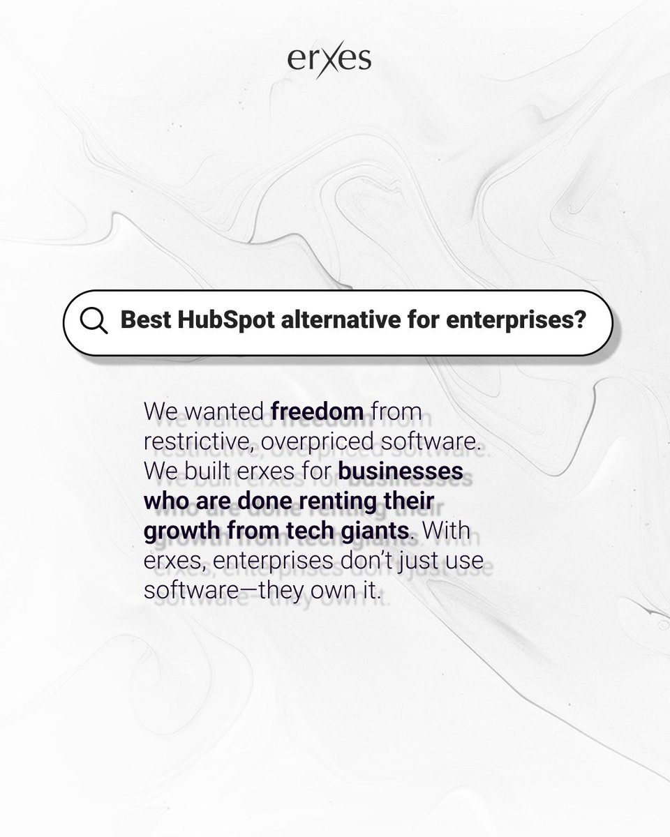 We built erxes so you can take control—no more renting your own growth. The best HubSpot alternative, built for businesses that want freedom. 🚀 
 #erxes #XOS #businessgrowth #hubspotalternative #marketingautomation #crm #opensource #smb #entrepreneur #smallbiz #MarTech