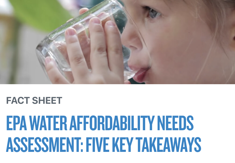 NAWCH2O's tweet photo. Have you seen our new factsheet that provides five key takeaways from @EPA's recent Water Affordability Needs Assessment? Check it out here: https://t.co/6xwN2axYLx https://t.co/N3SRxHhDgH